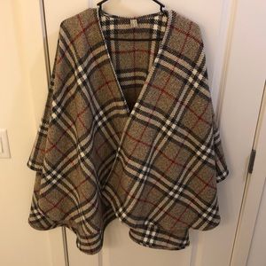 Burberry Lambswool Poncho Wrap